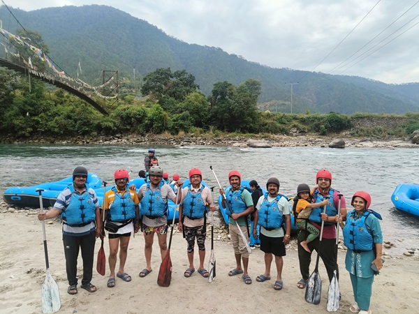 Punakha Dzong over a river