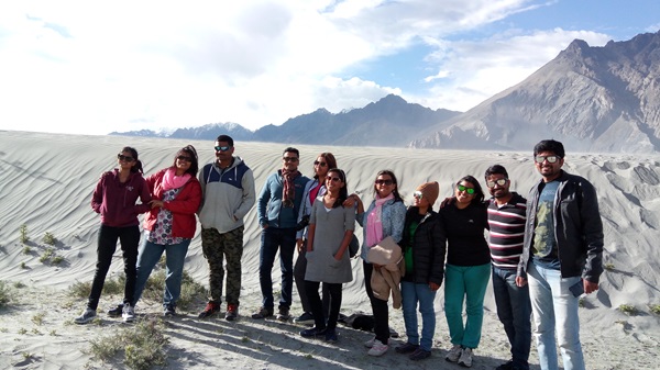 The confluence of Indus and Zanskar rivers