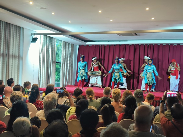 Traditional cultural dancers performing in Kandy