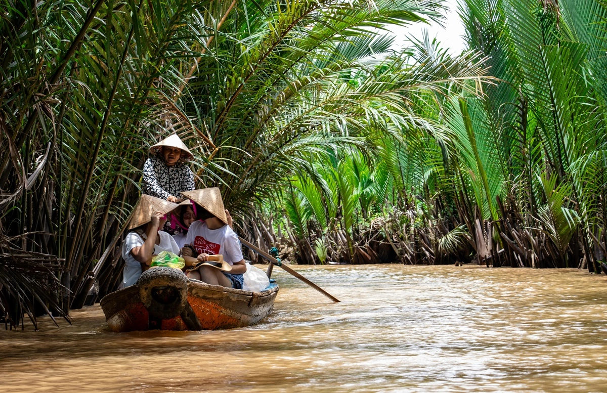 A boat ride through the Mekong Delta in Vietnam