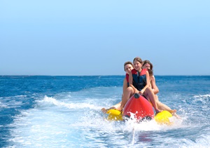 Banana boat ride and water sports at the beach