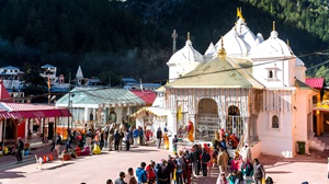 Gangotri Temple and Bhagirathi Shila