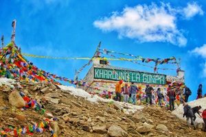 Khardung La Pass, one of the world's highest motorable roads