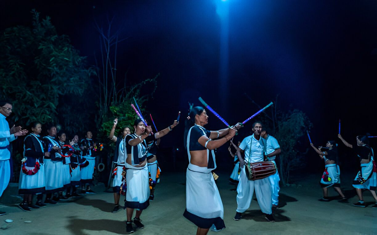 Traditional Tharu cultural dance show