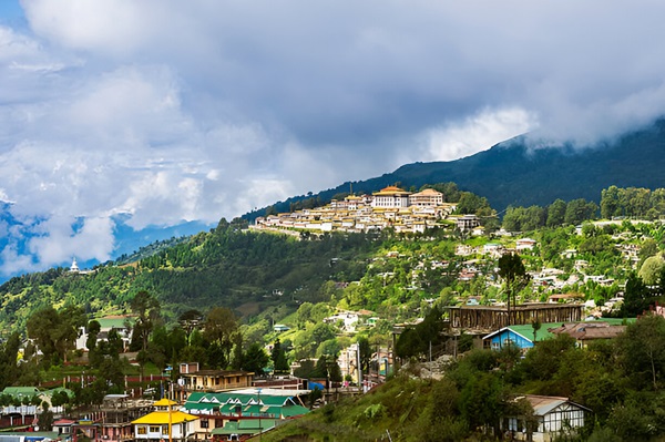 A majestic view of the Tawang Monastery