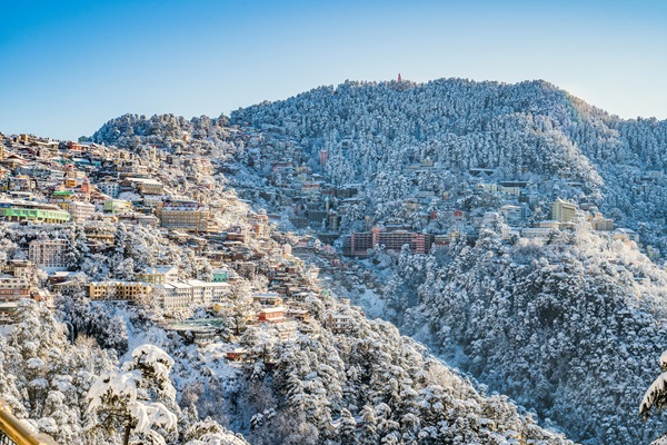 A scenic view of the Shimla Ridge