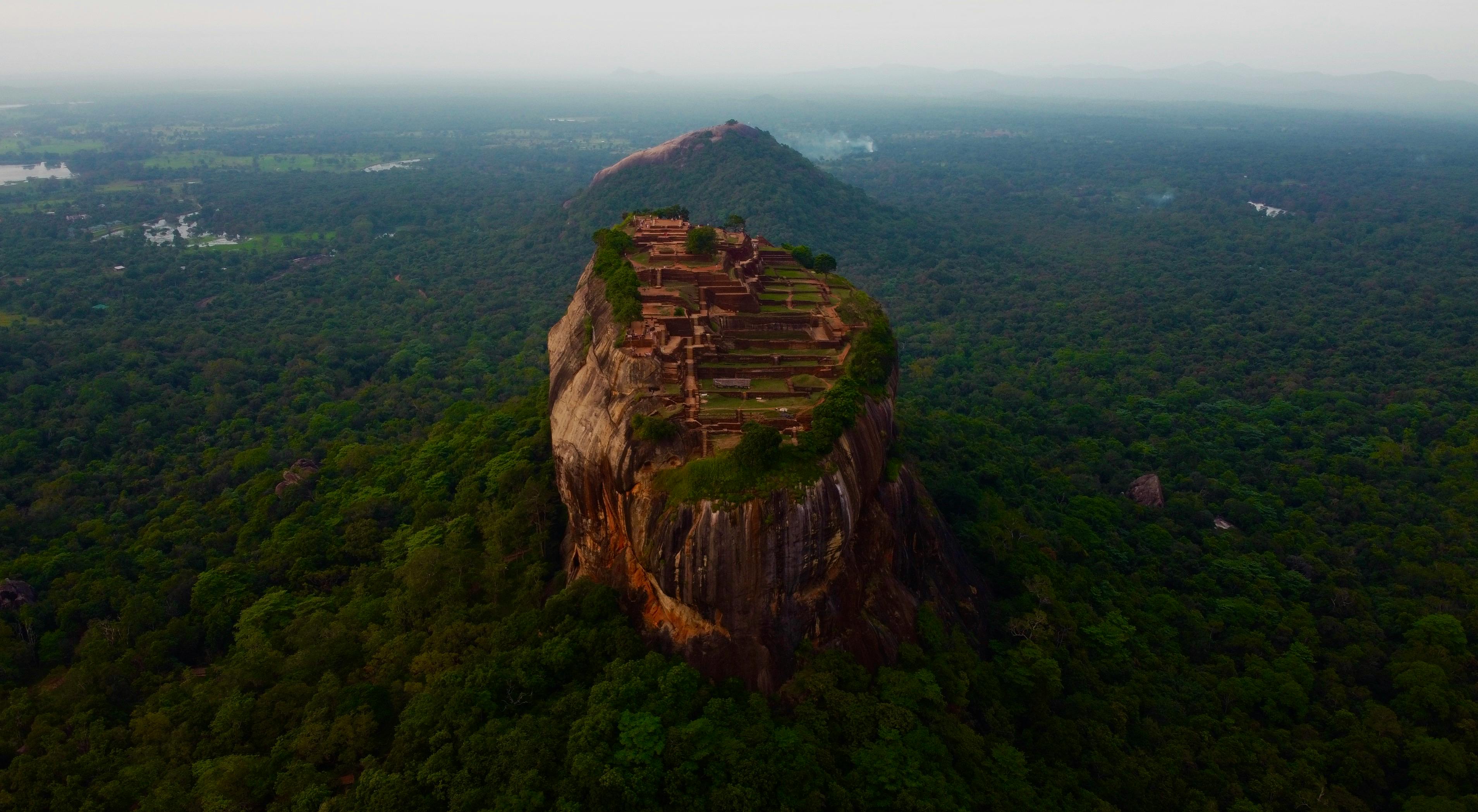 Beautiful landscape of Sri Lanka with Sigiriya Rock Fortress