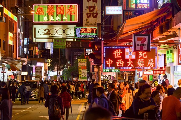 A lively view of a street in Pattaya